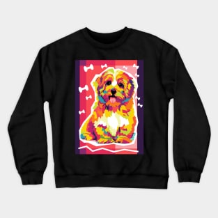 adorable dog pop art Crewneck Sweatshirt